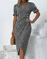 Giselle - Floral V-Neck Dress