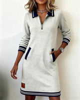 Susan - Chic Long Sleeve Cotton Dress