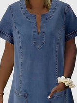 Christine - Elegant Denim Dress
