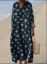 Nadia - Bohemian Dress with Star Print
