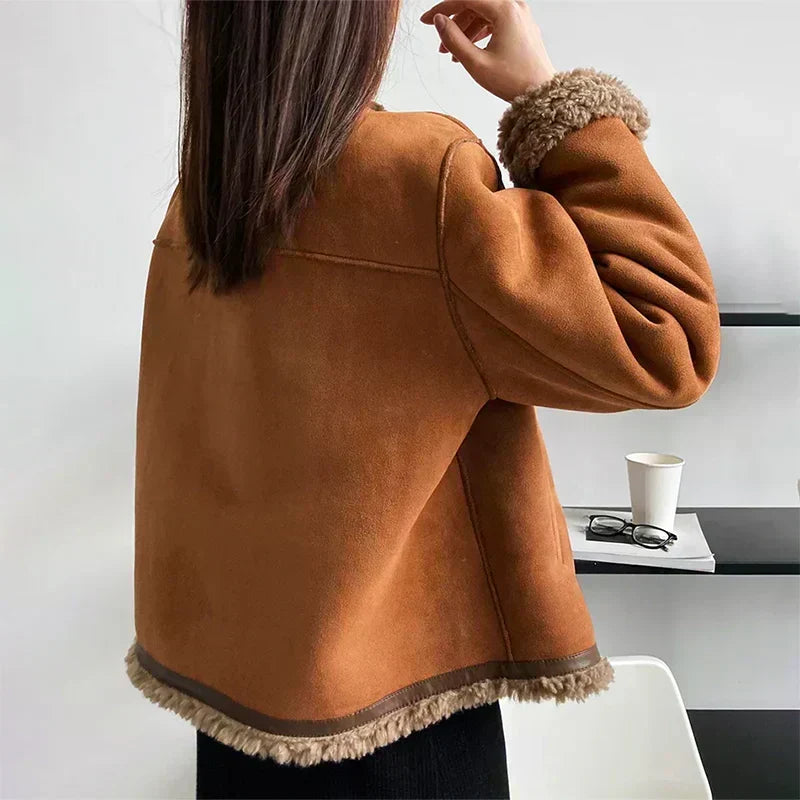 Rosalie - Buttoned Sheepskin Jacket