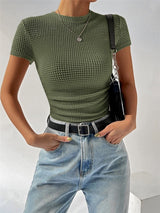 NAOMIE - Women Sleek Slim-Fit Tee