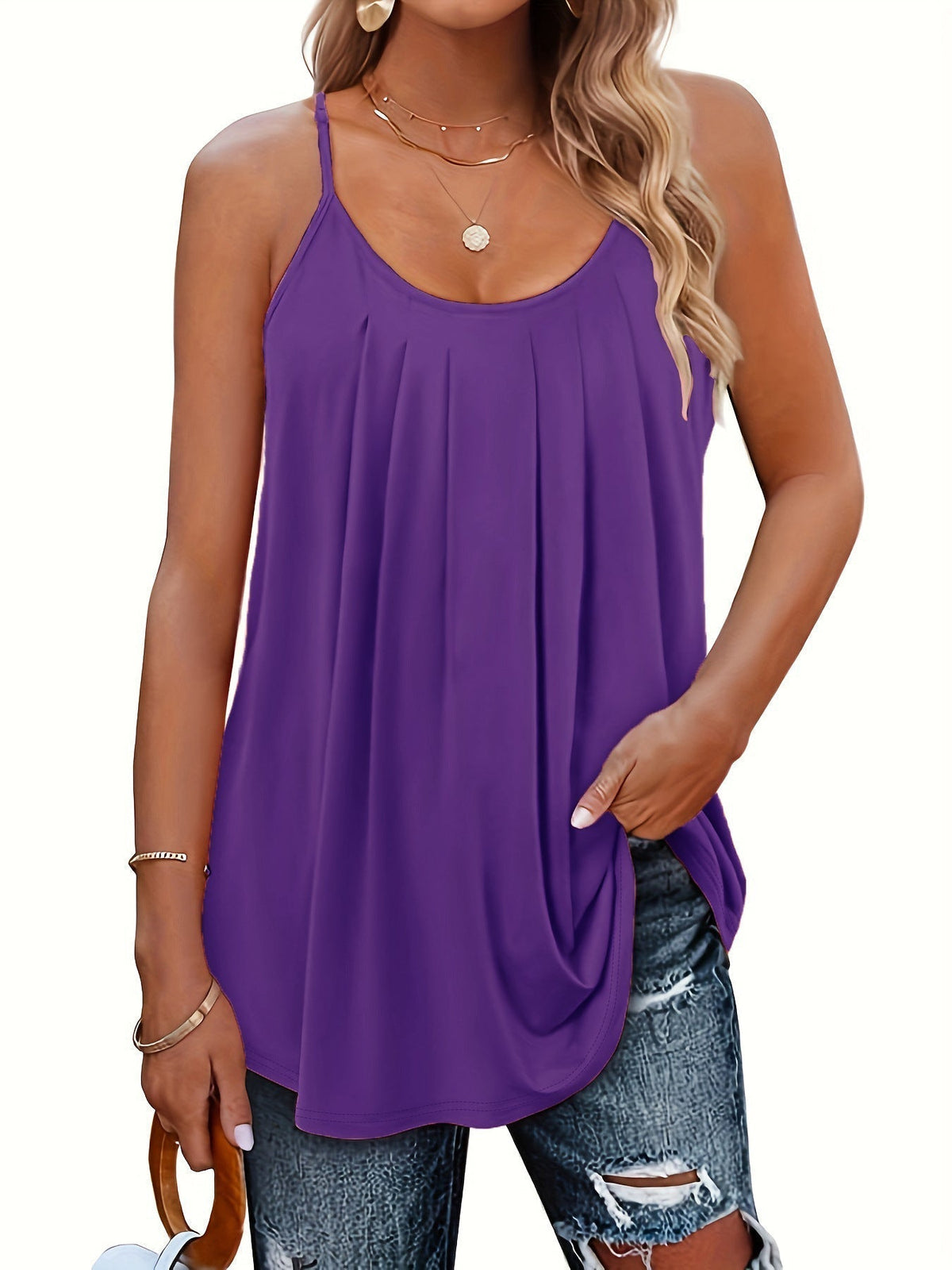 MILA - Women Lightweight Spaghetti Strap Fit Summer Top