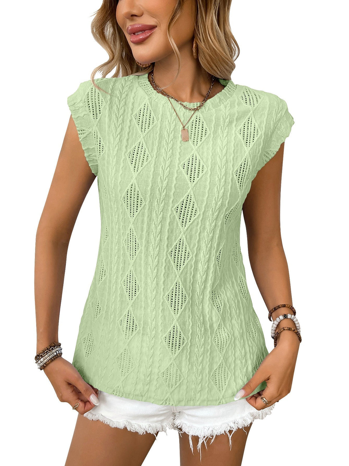DELICE - Women Lightweight Knit Chic Tee