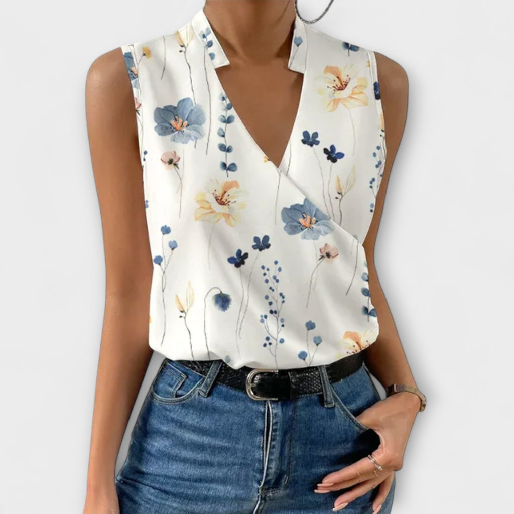 Loretta - Sophisticated V-neck Top
