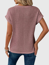 Isa - Elegant Blouse with Crew Neck