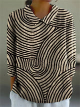 Grace - Monochrome Wave Blouse