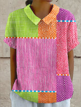 Zara - Colourful Patchwork Blouse