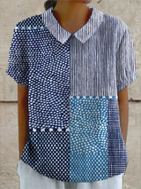 Alina - Patchwork Print Blouse