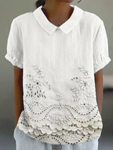 Lily - Embroidered Floral Blouse