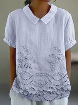 Lily - Embroidered Floral Blouse