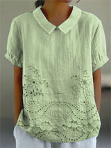 Lily - Embroidered Floral Blouse