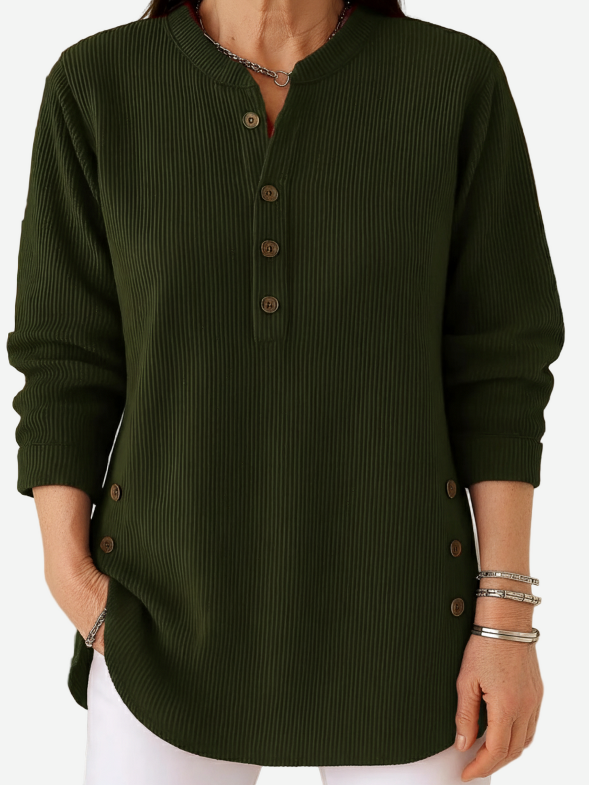 Harperly – Long Sleeve Solid Knit Sweater