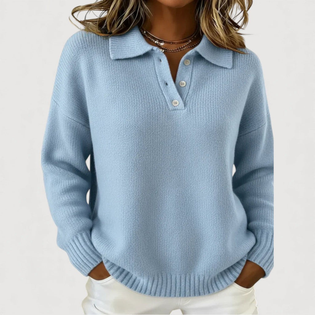 Isabel - Cosy Collared Knit Sweater
