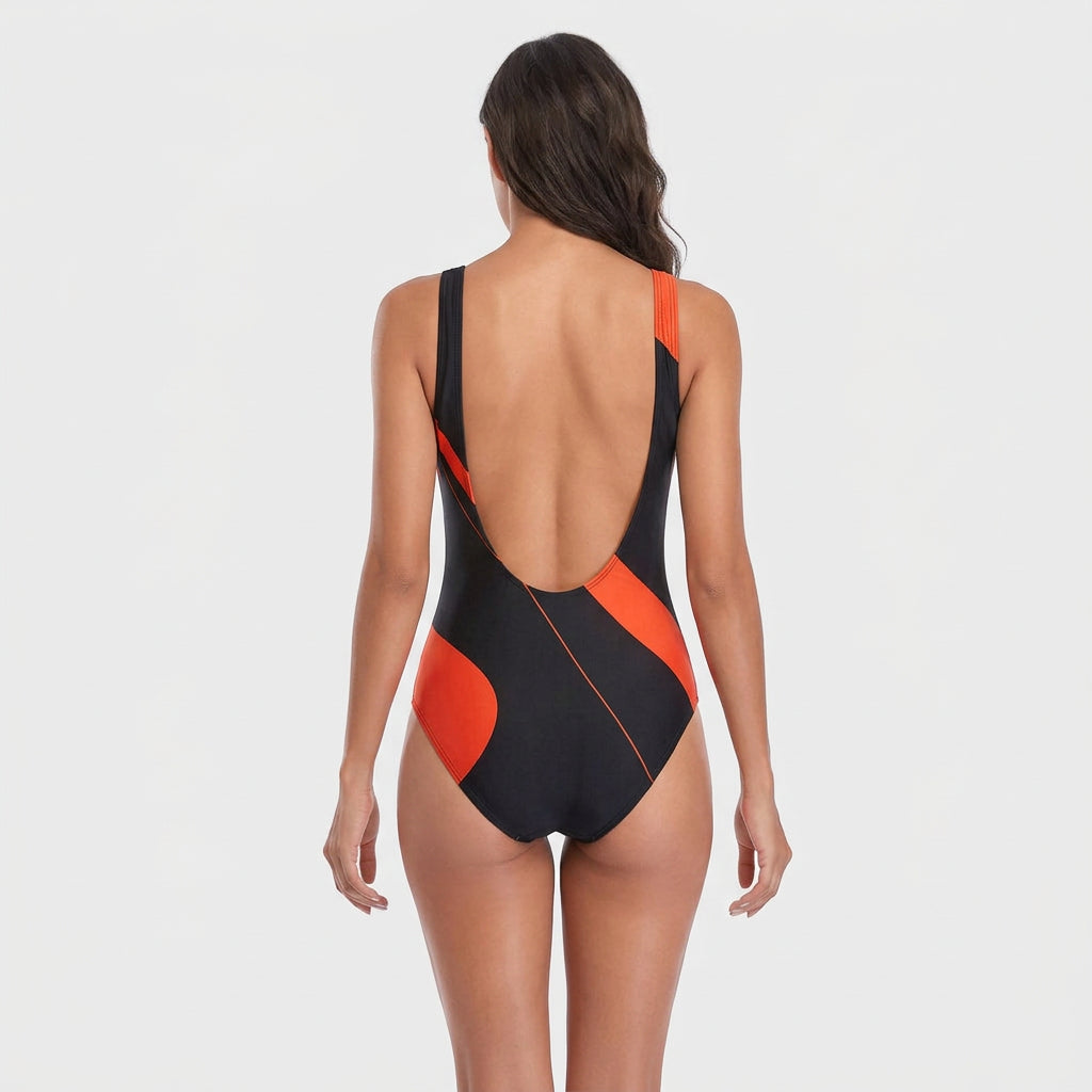 Sloane - Sporty One-Piece Swimsuit with Back Cut-Out