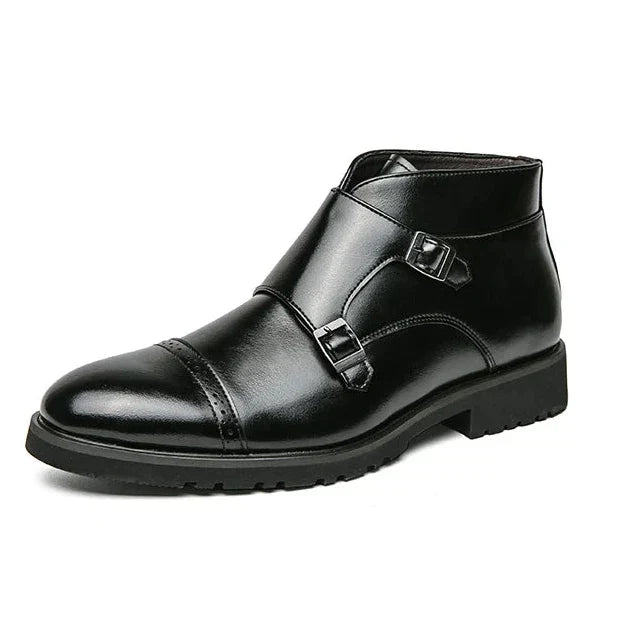 Oliver - Brown Double Buckle Boots