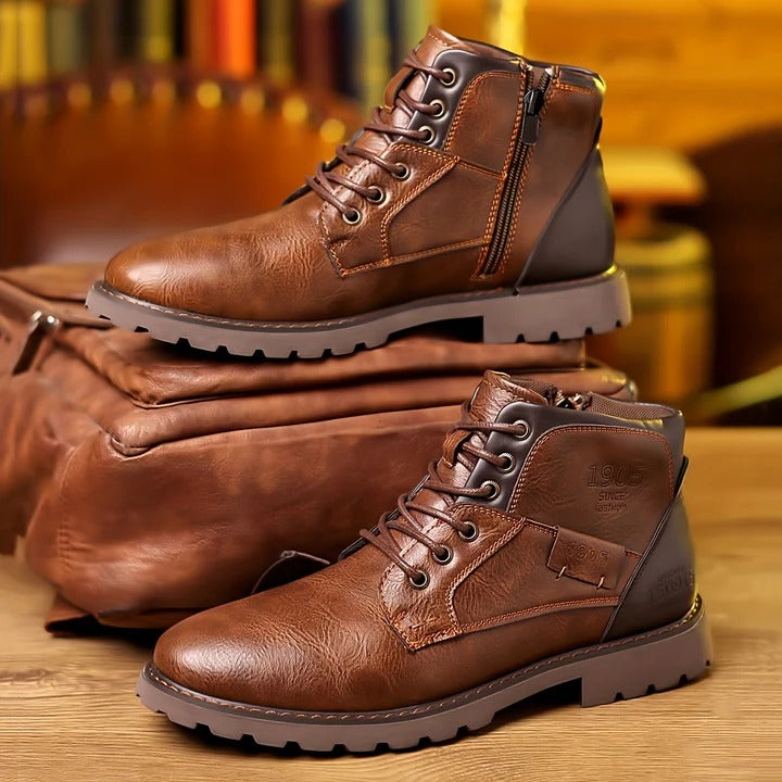 Thomas - Brown Casual Lace-Up Boots