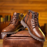 Thomas - Brown Casual Lace-Up Boots