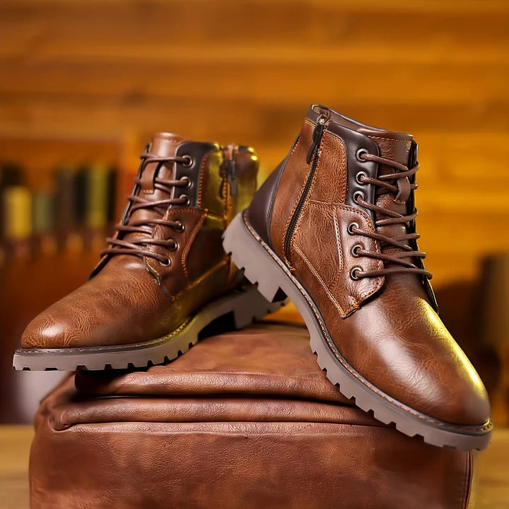 Thomas - Brown Casual Lace-Up Boots