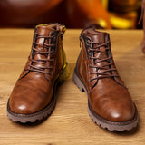 Thomas - Brown Casual Lace-Up Boots