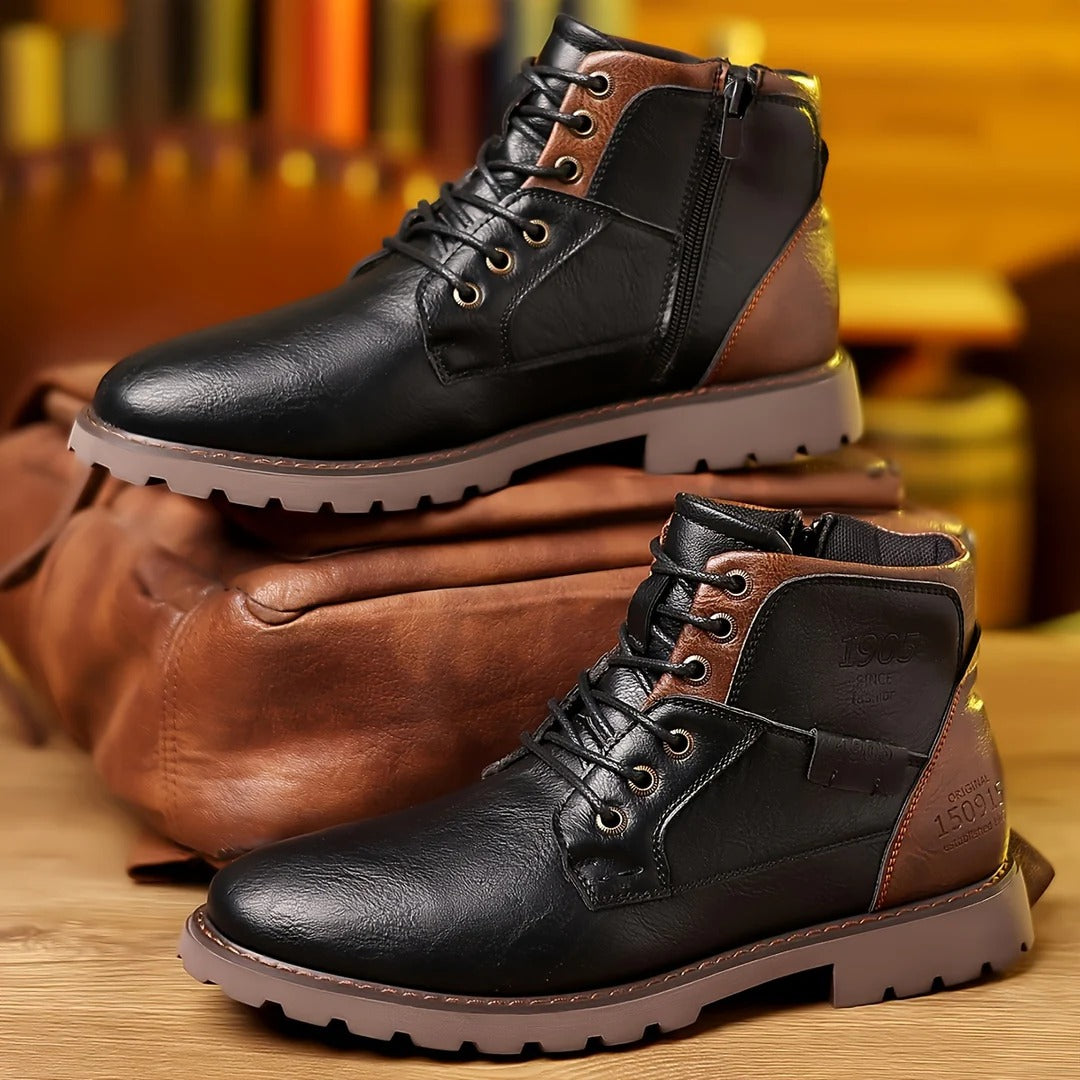 Thomas - Brown Casual Lace-Up Boots