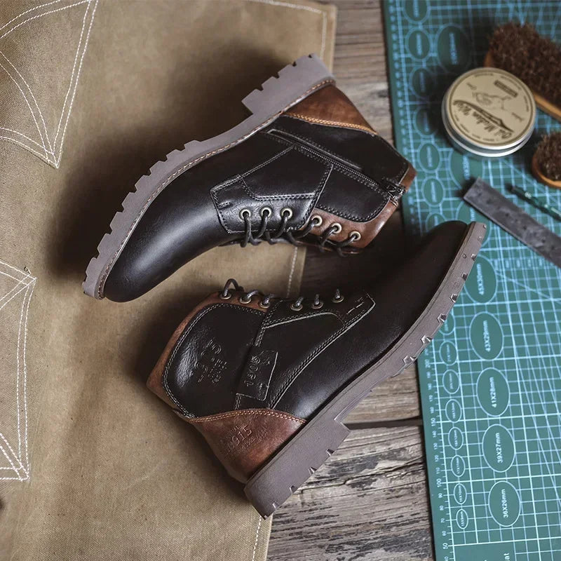 Thomas - Brown Casual Lace-Up Boots