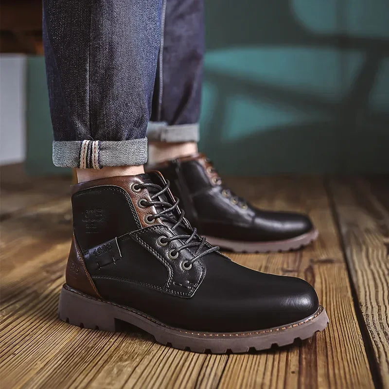 Thomas - Brown Casual Lace-Up Boots