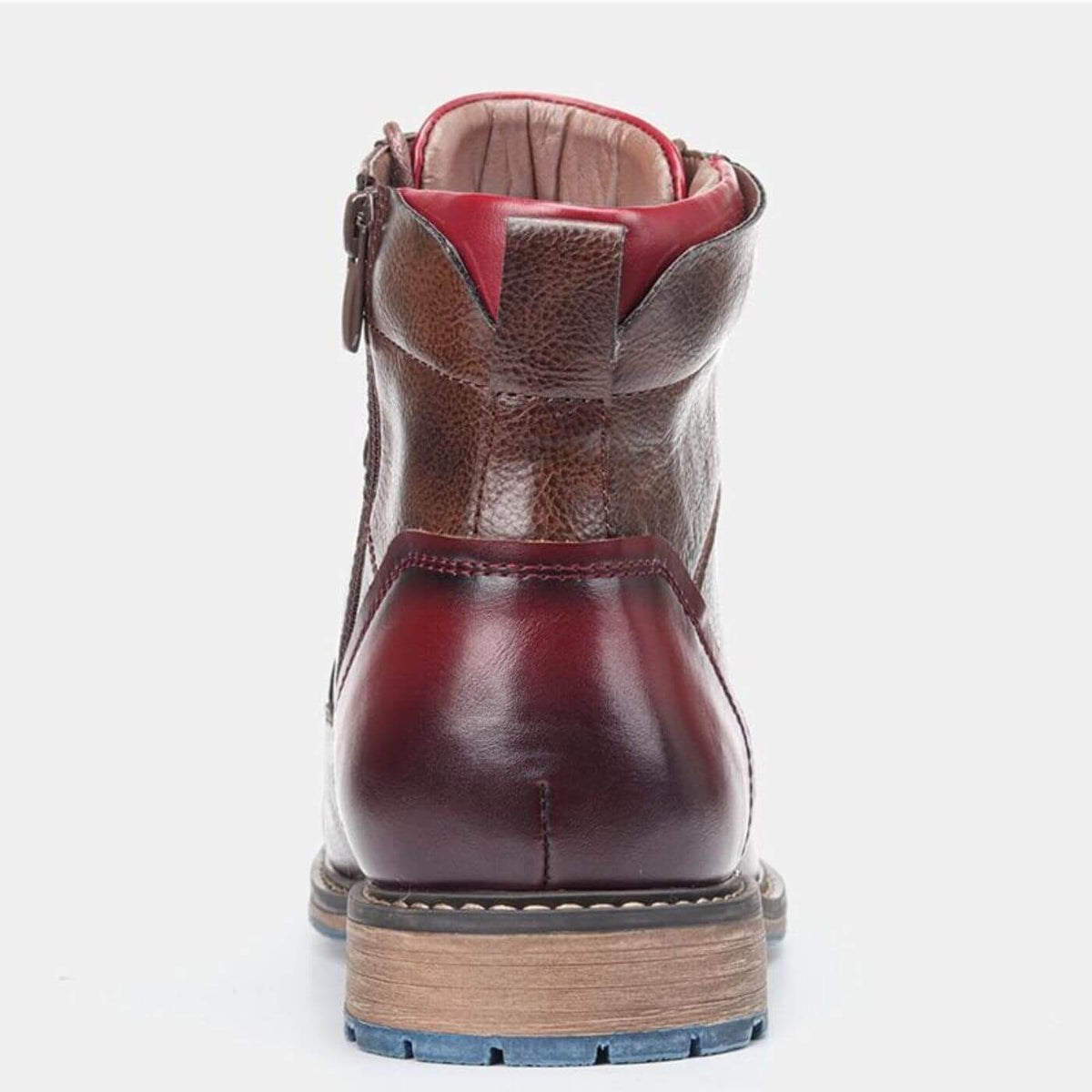 Leo - Burgundy Smart Lace-Up Boots