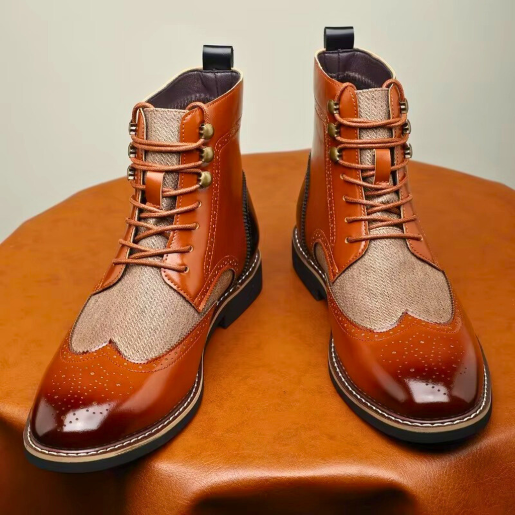 Owen - Brogue Lace-Up Boots
