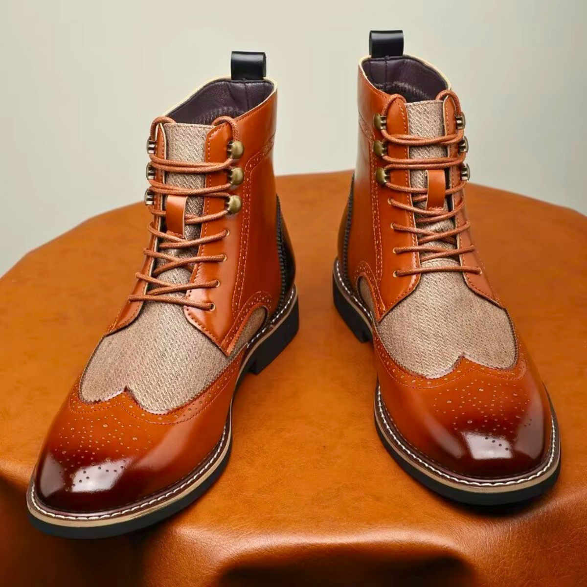 Owen - Brogue Lace-Up Boots