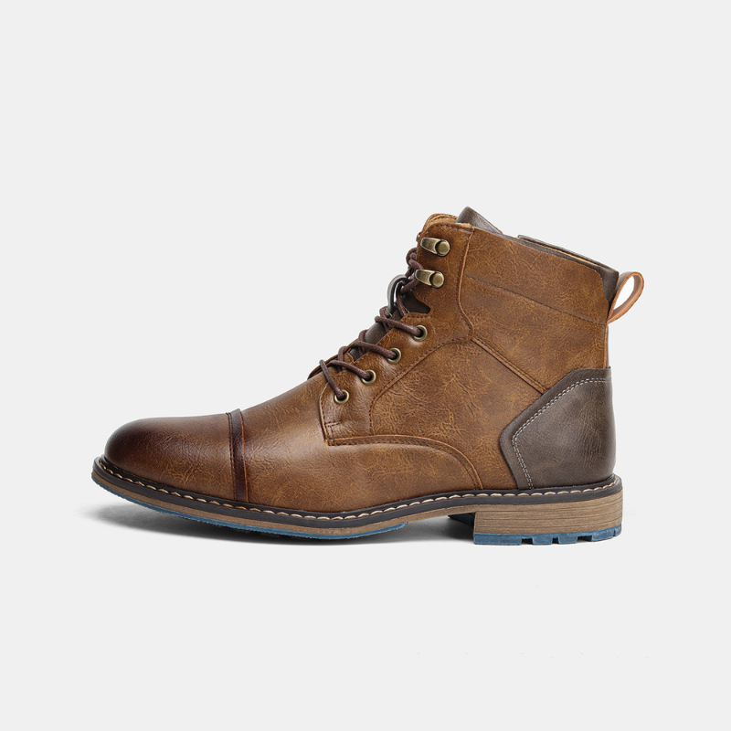 Connor - Grey Casual Lace-Up Boots