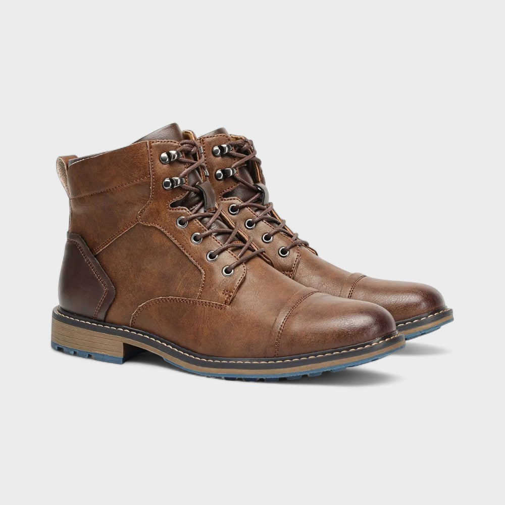Connor - Grey Casual Lace-Up Boots