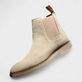 Tyler - Beige Suede-Look Chelsea Boots