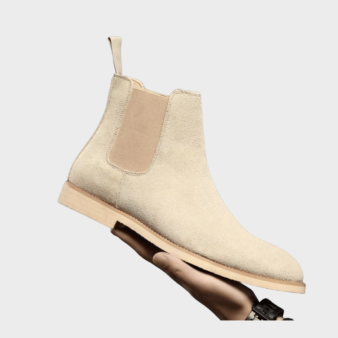 Tyler - Beige Suede-Look Chelsea Boots