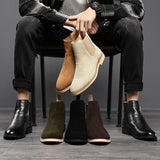 Tyler - Beige Suede-Look Chelsea Boots