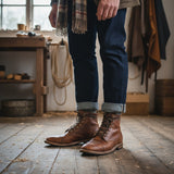 Dylan - Brown Vintage Lace-Up Boots