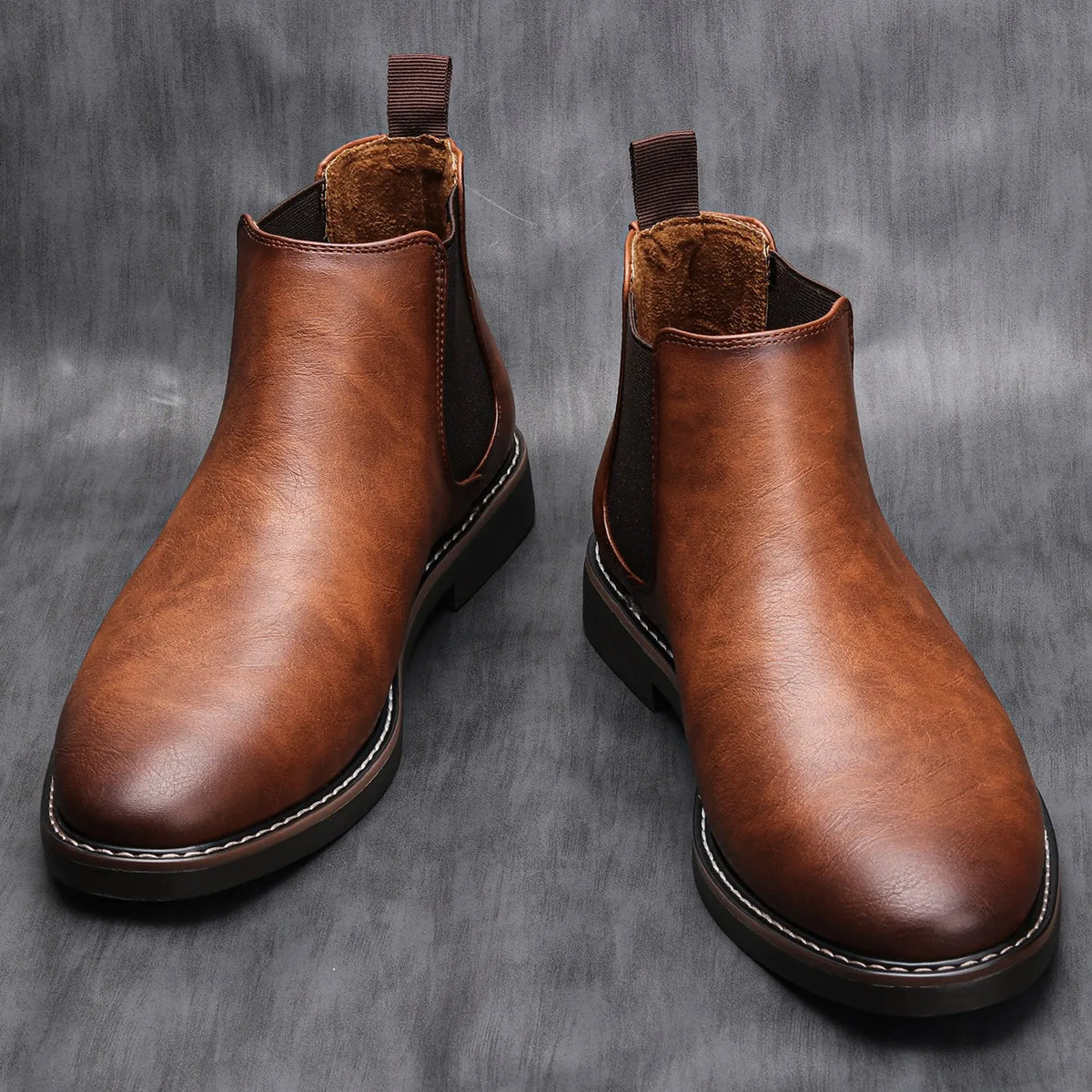 Evan - Brown Classic Chelsea Boots