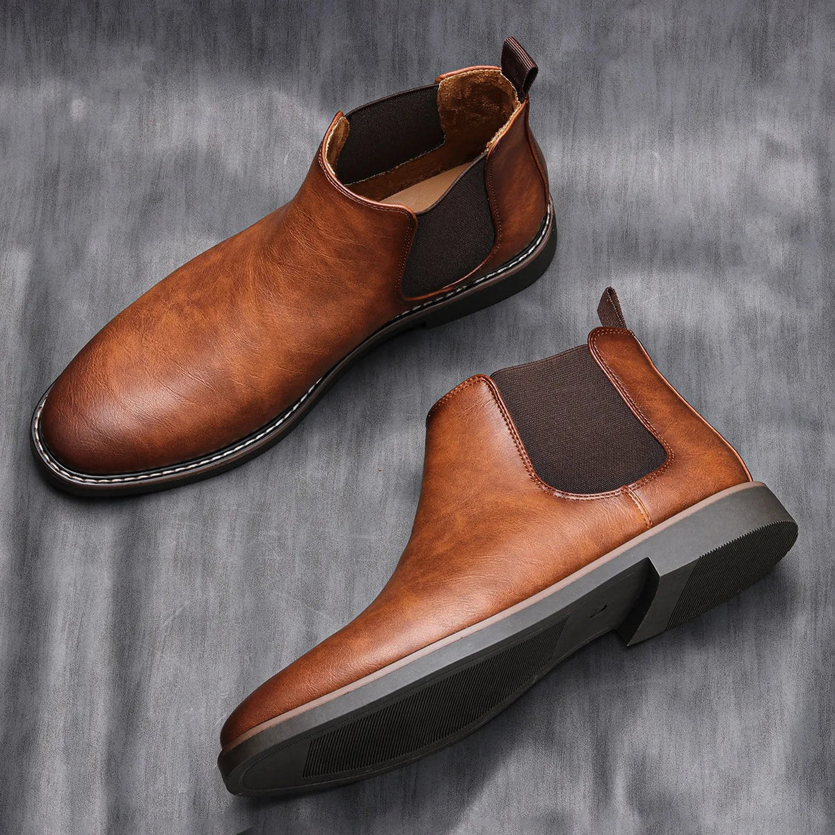 Evan - Brown Classic Chelsea Boots