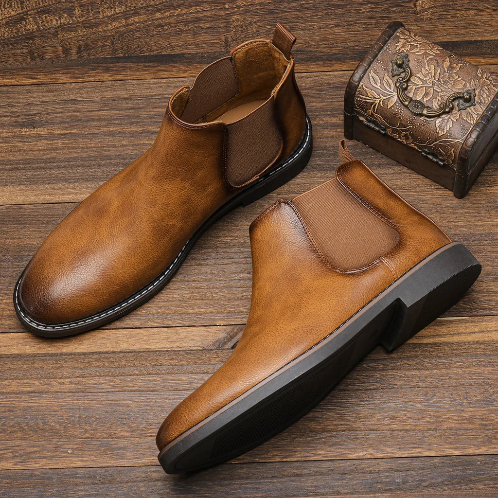 Evan - Brown Classic Chelsea Boots