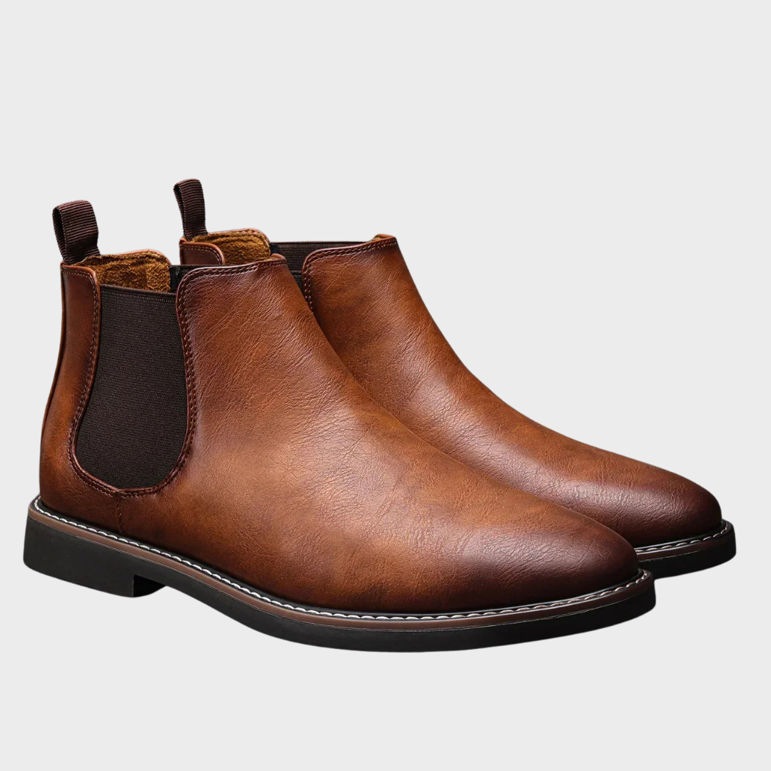 Evan - Brown Classic Chelsea Boots
