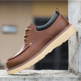 Gavin - Black Retro Lace-Up Shoes