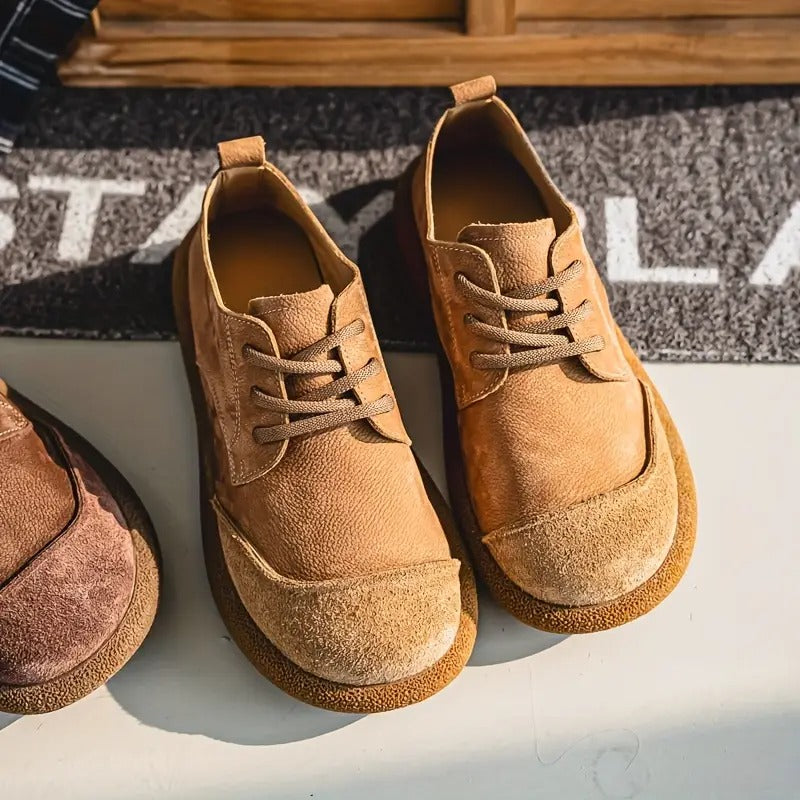 Cole - Brown Casual Lace-Up Shoes