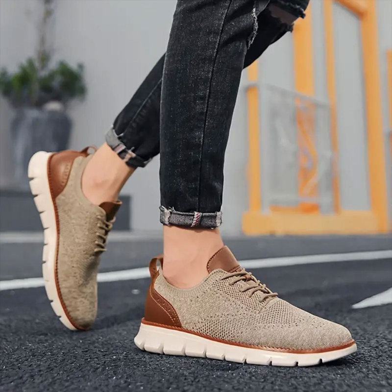 Wyatt - Knit Lace-Up Shoes