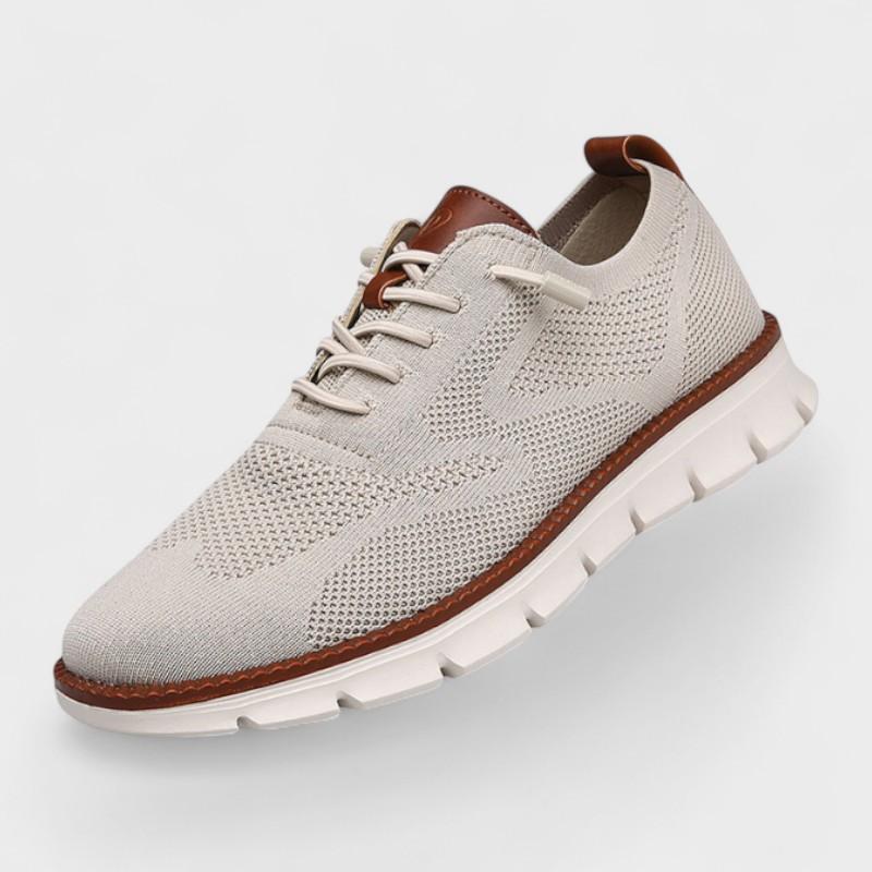 Isaac - Cream Knit Trainers