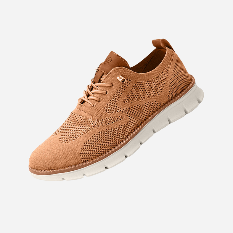 Isaac - Cream Knit Trainers
