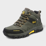 Alexandre - Green Hiking Shoes with Lace Hooks