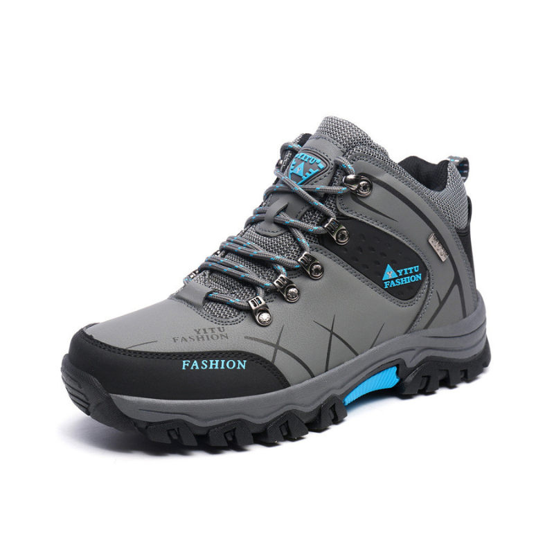 Alexandre - Green Hiking Shoes with Lace Hooks