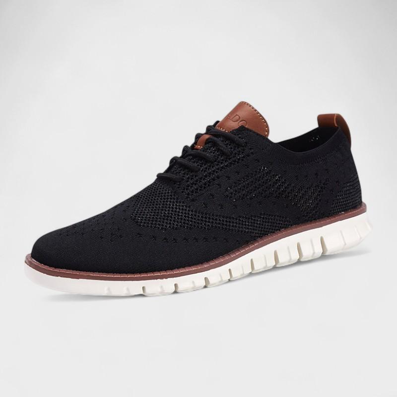 Antoine - Black Knit Trainers
