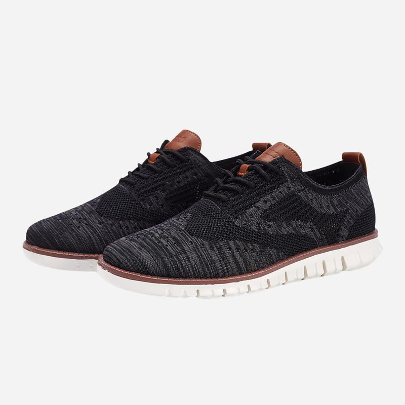 Antoine - Black Knit Trainers