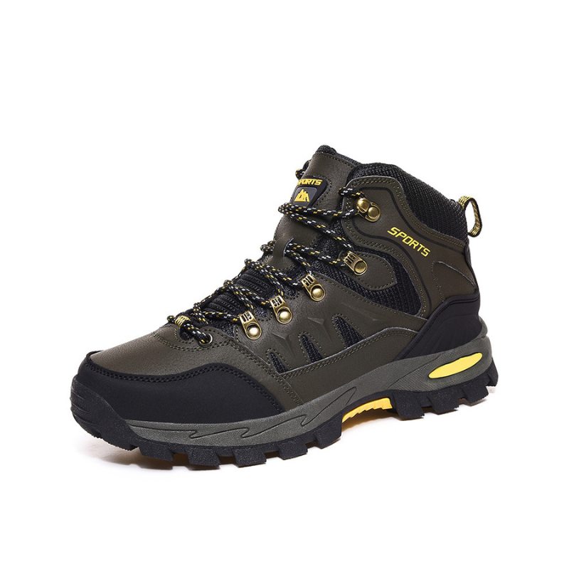 Mathis - Black High-Top Hiking Boots